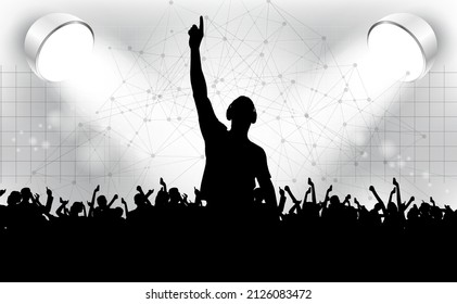 Nightlife and music festival concept. Vector illustration ready for banner or poster
