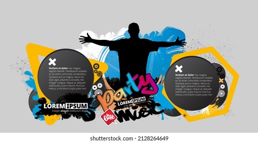 Nightlife and music festival concept. Vector illustration ready for banner or poster