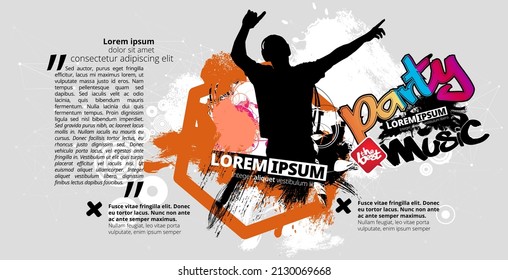 Nightlife and music festival concept. Vector illustration ready for banner or poster