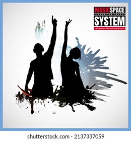 Nightlife and music festival concept. Vector illustration ready for banner or poster