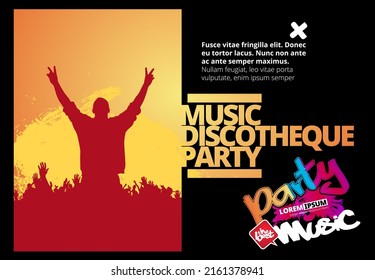 Nightlife and music festival concept. Vector illustration ready for banner or poster