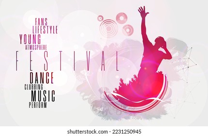 Nightlife and music festival concept. Vector illustration ready for banner or poster