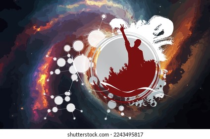 Nightlife and music festival concept. Vector illustration ready for banner or poster
