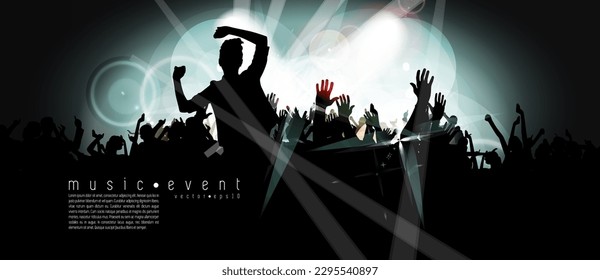 Nightlife and music festival concept. Vector illustration ready for banner or poster