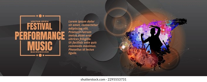 Nightlife and music festival concept. Vector illustration ready for banner or poster