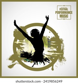Nightlife and music festival concept. Vector illustration ready for banner or poster