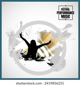 Nightlife and music festival concept. Vector illustration ready for banner or poster