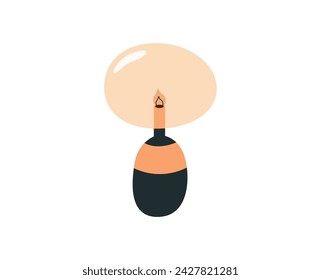 Nightlight Colourful Vector Flat Illustration. Perfect for different cards, textile, web sites, apps 