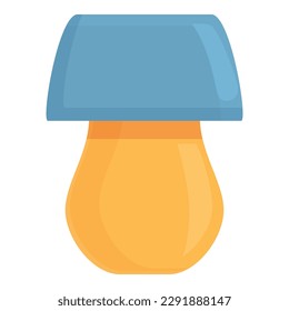 Vector de dibujos animados de iconos de diseño nocturno. Luz de mesa. Sala de muebles