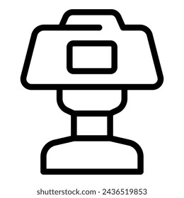 Nightlight lamp icon outline vector. Bedroom night illumination. Warm luminous spotlight