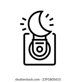 nightlight sleep night line icon vector. nightlight sleep night sign. isolated contour symbol black illustration