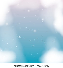 nightly background with cloudy and starry night