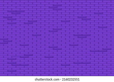 Nachtziegelwand. violetter Hintergrund für Neonlichter.