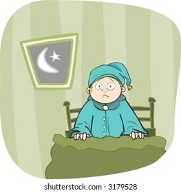 Nightmare in bed (Vector) - See my portfolio for more great vectors!