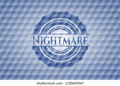 Nightmare blue emblem with geometric background.