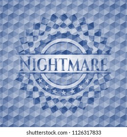 Nightmare blue polygonal emblem.