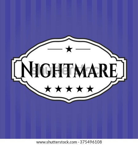 Nightmare card with nice design
