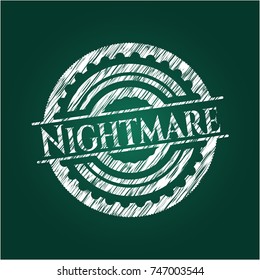 Nightmare chalkboard emblem on black board