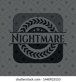 Nightmare dark emblem. Vector Illustration. Detailed.