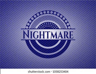 Nightmare emblem with jean background