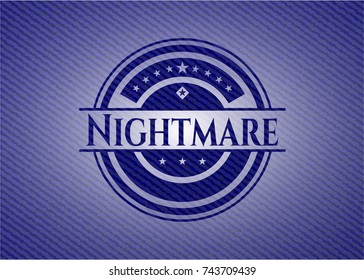 Nightmare emblem with jean background