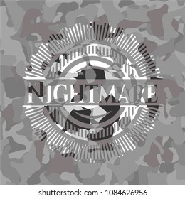 Nightmare grey camouflage emblem