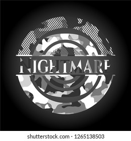Nightmare grey camouflaged emblem