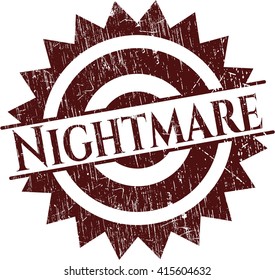 Nightmare grunge stamp