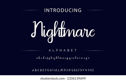 'Nightmare' hand lettering (vector) .