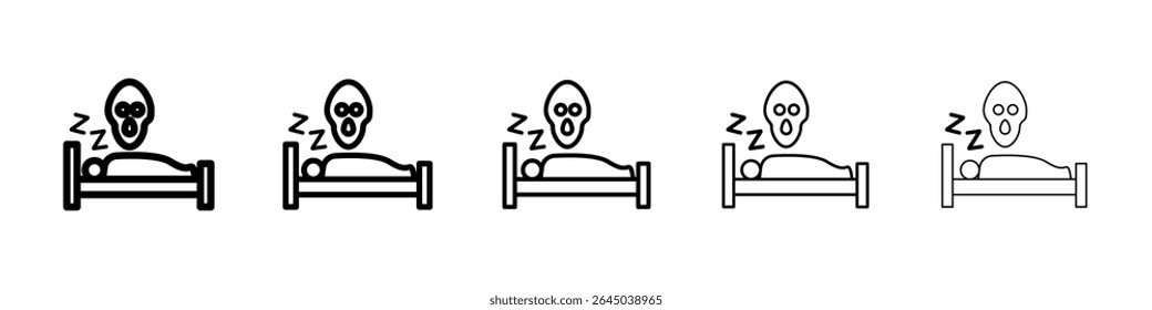 Ícone de pesadelo preenchido conceito de sinal plano para web design.