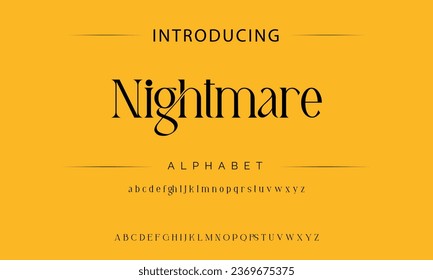 Nightmare luxury elegant typography vintage serif font wedding invitation logo music fashion property