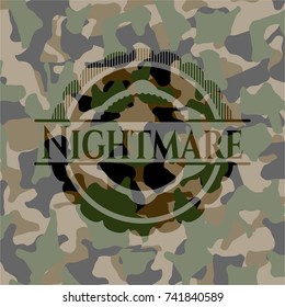 Nightmare on camouflage texture