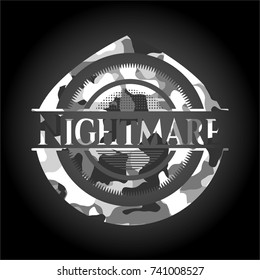 Nightmare on grey camo pattern