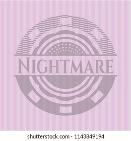 Nightmare realistic pink emblem