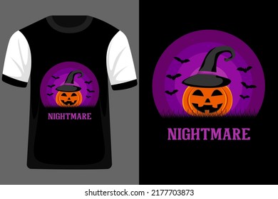 Nightmare Retro Vintage T Shirt Design