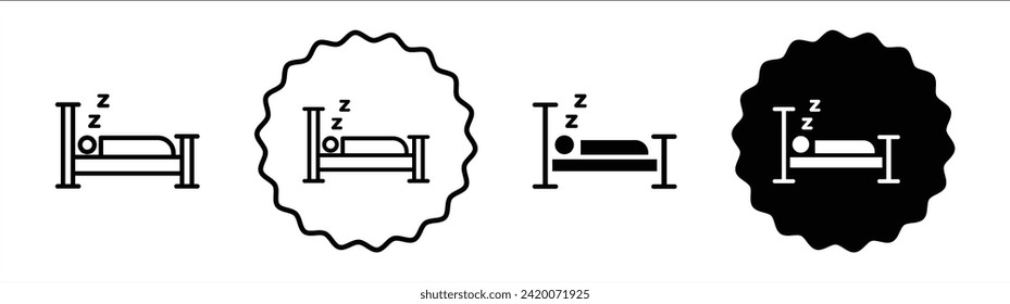 Nightmare set in black and white color. Nightmare simple flat icon vector