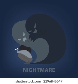 Nightmare terror vector illustration concept