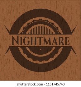 Nightmare wooden emblem. Retro