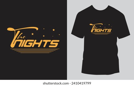 The nights, simple and creative T-shirt design vector illustration