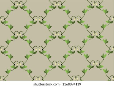 nightshade vector pattern floral garland