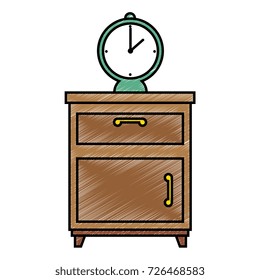 nightstand bedroom with alarm clock