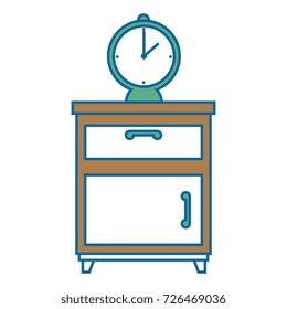 nightstand bedroom with alarm clock