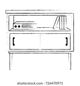 nightstand bedroom with books