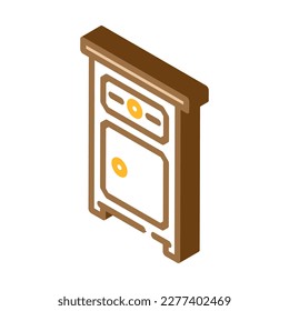 nightstand bedroom interior isometric icon vector. nightstand bedroom interior sign. isolated symbol illustration