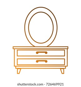nightstand bedroom with mirror