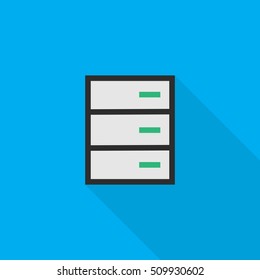 nightstand flat icon illustration isolated vector sign symbol 