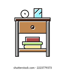 nightstand furniture color icon vector. nightstand furniture sign. isolated symbol illustration