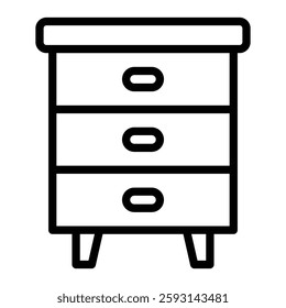 Nightstand Glyph Icon Design For Personal nad Commercial Use