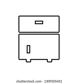 nightstand glyph icon. Element of Furniture for mobile concept and web apps icon. Thin line icon for website design and development, app development