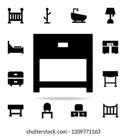 nightstand glyph icon. Furniture icons universal set for web and mobile